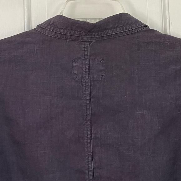 Poetry 100% Linen Blazer Dusky Purple Womens size 12 Spring Summer Casual Artsy - Picture 7 of 13